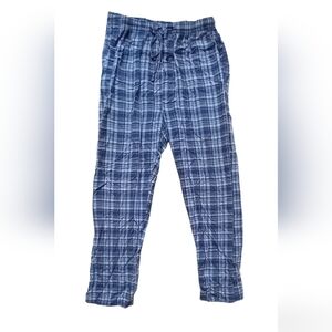 Hanes Blue Plaid Pajama Pants